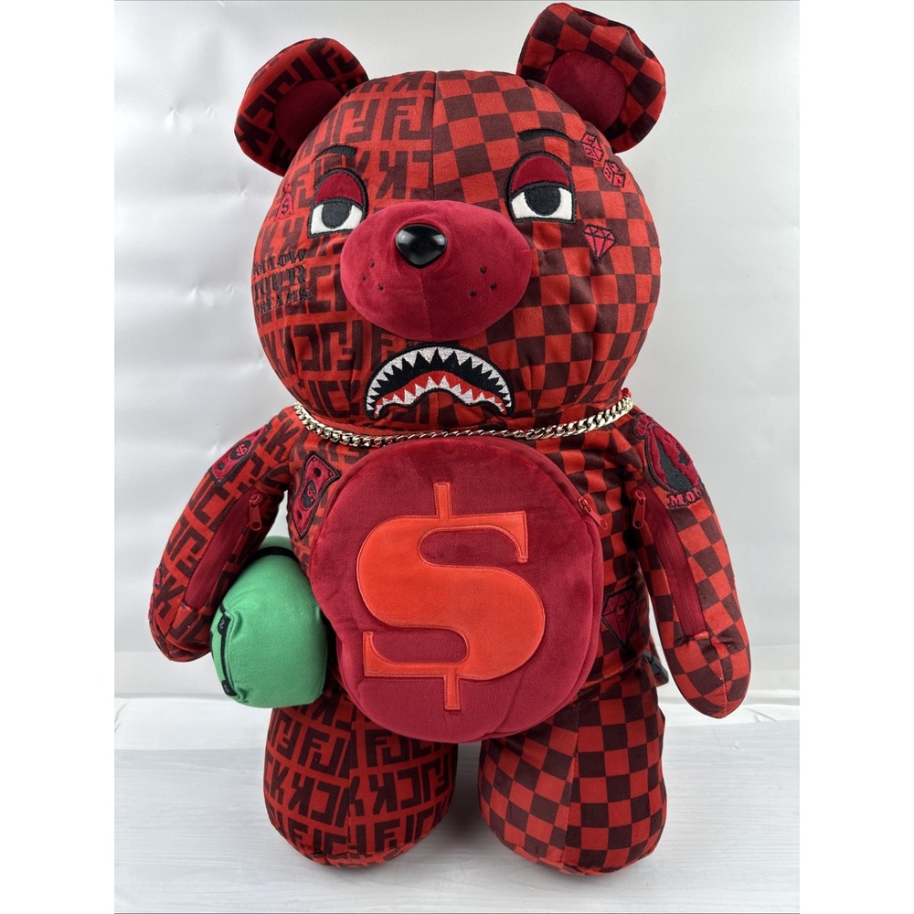 Sprayground Money Bear Plush Teddy Backpack Best Kids Camo Gray Boys Girls